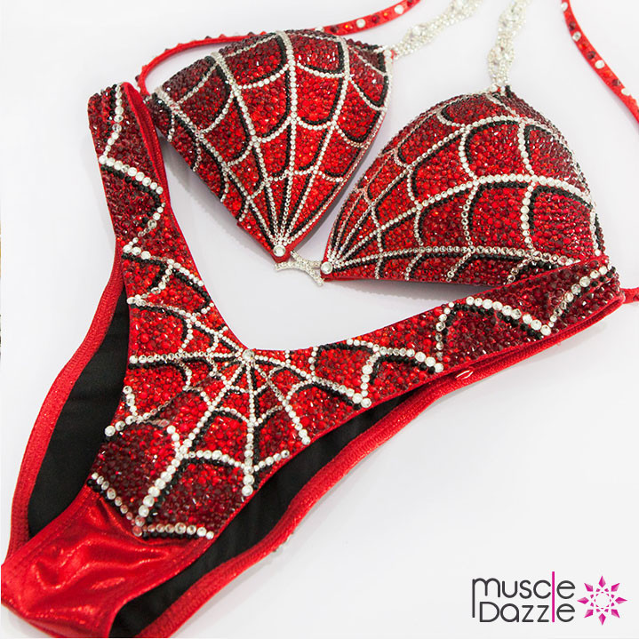 Red Spiderman Figure Competition Suit